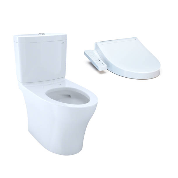 Toto Aquia Iv Gpf Elongated Comfort Height Floor Mounted Bidet Toilet Seat Included